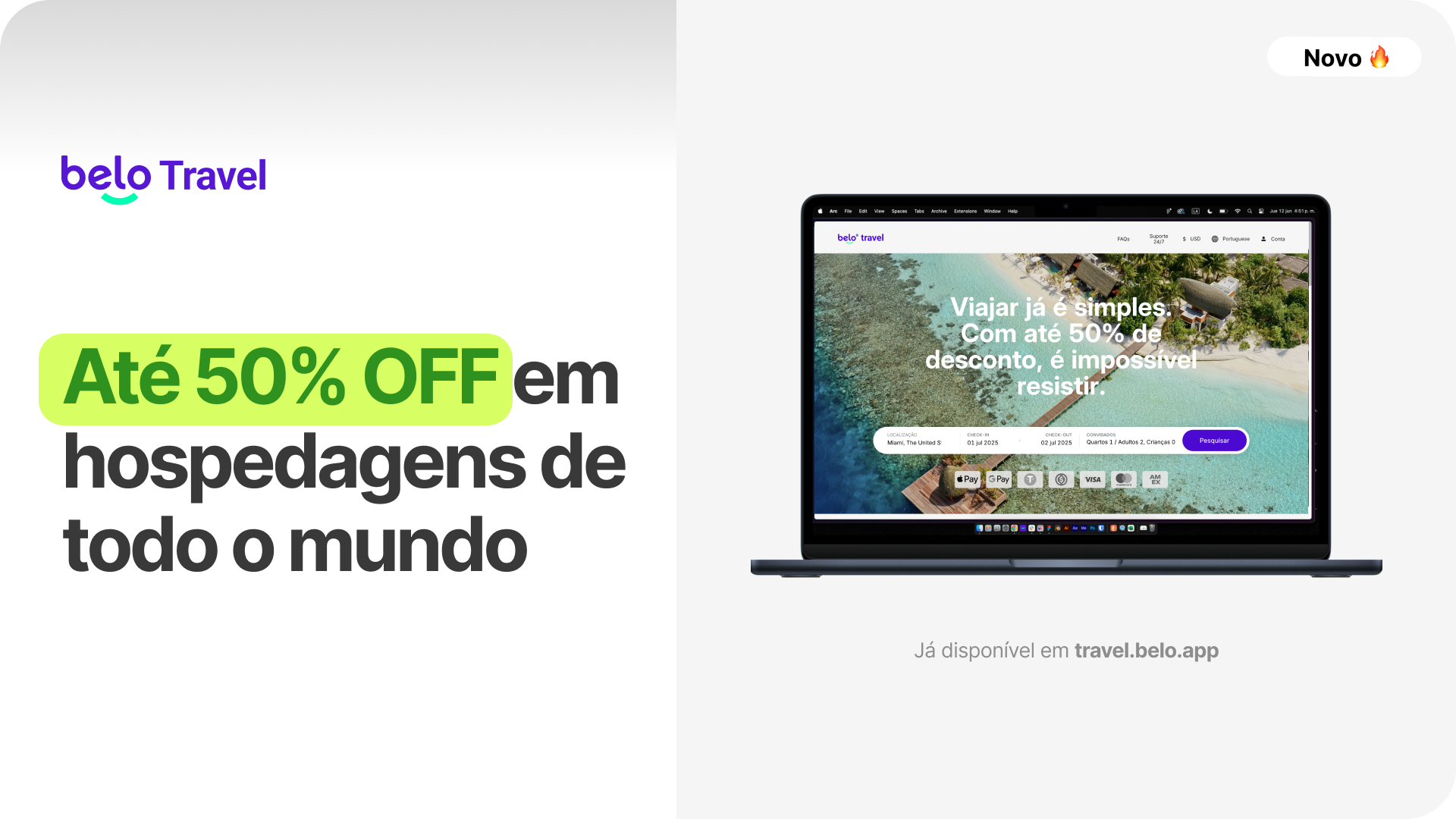 🌍 Agora você já pode reservar hotéis com a belo pelo melhor preço